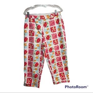 Larkspur Capris Size 14 in floral pattern